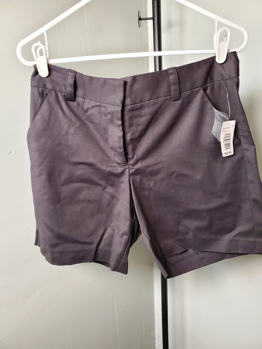 Vince Camuto Black Tailored Bermuda Shorts